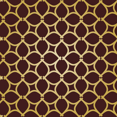 Seamless vector ornament. Modern background. Geometric modern golden pattern