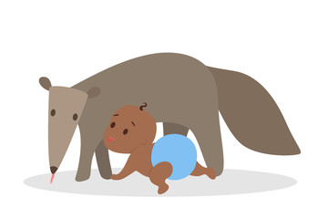 Babies with animals.