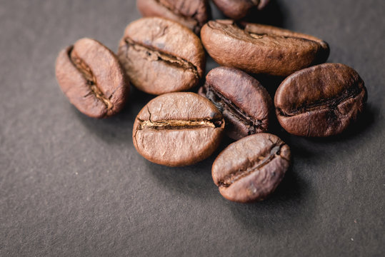  coffee beans are the background.