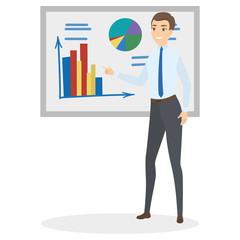 Business presentation man.