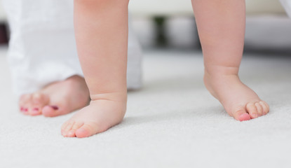 Close up of the baby feet