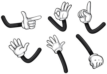Fototapeta premium Hand Gesture on White Background