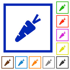 Carrot flat framed icons
