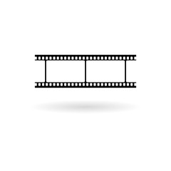 Blank film strip, film frame icon