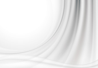 White silk fabric textile abstract background with copy space.
