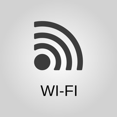 Wi-Fi icon. Wi-Fi symbol. Flat design. Stock - Vector illustration