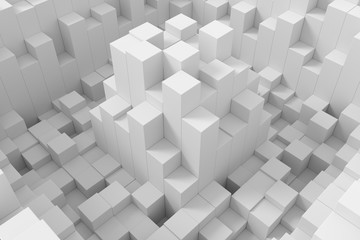 Abstract background of cubes. 3D rendering.