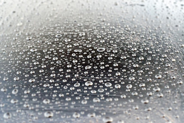 drops of water-repellent surface, after the rain