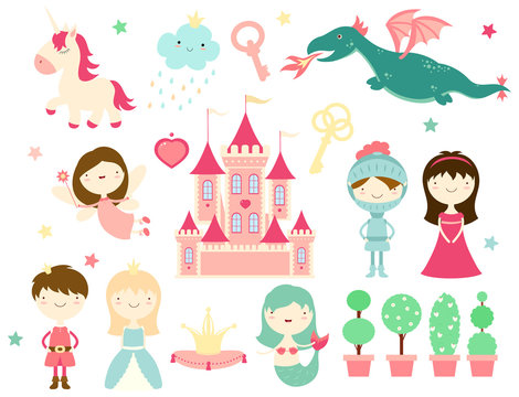 Collection of cute fairy-tale characters