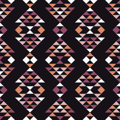 Fototapeta premium Ethnic boho seamless pattern. Traditional ornament. Geometric background. Tribal pattern. Folk motif. Textile rapport.