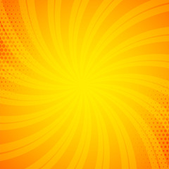 bright orange comic book background