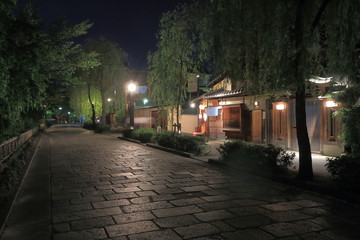 Gion district Kyoto Japan by night