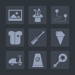 Premium set of fill icons. Such as child, bicycle, frame, picture, old, point, wand, blank, decoration, sweet, art, antique, new, baby, destination, clothing, construction, position, ice, infant, work