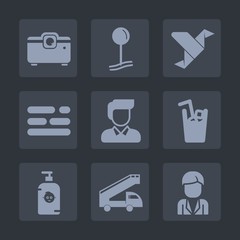Premium set of fill icons. Such as casual, transportation, origami, blue, happy, people, sign, location, paper, layout, bird, film, graphic, kid, soap, child, video, water, fun, boy, cold, juice, drop
