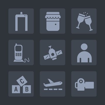 Premium set of fill icons. Such as scanner, diagnostic, healthy, alcohol, jam, equipment, photographer, drink, camera, medical, space, photo, telephone, alphabet, business, pot, boy, photography, wine