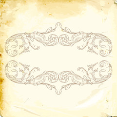 Vector baroque of vintage elements for design. 