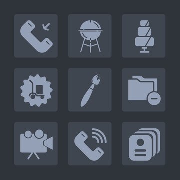 Premium set of fill icons. Such as dessert, warehouse, grilled, sign, call, id, doughnut, cooking, meat, sweet, hot, delivery, file, grilling, food, mobile, document, bakery, cupcake, card, identity