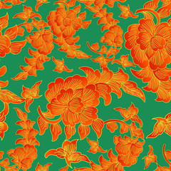 Chinese floral ornament of Tang Dynasty