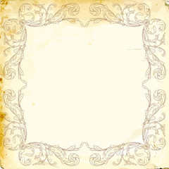 Vector baroque of vintage elements for design. 