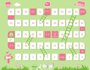 
Board games, ladders game, Vector illustrations