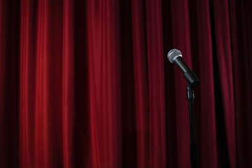 Microphone on stage