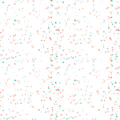 Abstract colorful dotted seamless pattern. Round geometric seamless pattern on white background. Infinity geometrical pattern. Vector illustration. 
