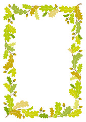 Oak frame background - vector illustration