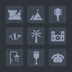 Premium set of fill icons. Such as technology, fashion, red, repair, seafood, video, care, salmon, nature, shower, white, cinema, bath, japan, hairbrush, wrench, element, spanner, brush, alcohol,