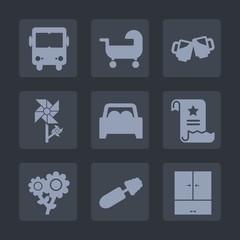 Premium set of fill icons. Such as travel, baby, white, file, black, document, beer, kid, paper, spring, alcohol, mascara, business, vehicle, lager, road, cold, summer, passenger, pub, car, bus, pink