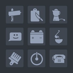 Premium set of fill icons. Such as phone, tea, soup, meal, arrow, hot, kitchen, full, teapot, face, power, white, brush, drawing, spoon, table, fork, pot, beverage, breakfast, street, way, drink, sign