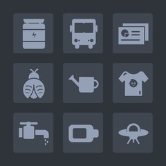 Premium set of fill icons. Such as spaceship, healthy, battery, sign, nutrition, ufo, gardening, tap, faucet, protein, can, kid, graph, child, space, fly, bug, chart, muscle, bodybuilding, bus, health