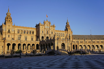 Fototapeta na wymiar Spain, Andalusia, city of Seville, Plaza de Espana