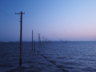 江川海岸の夕景
