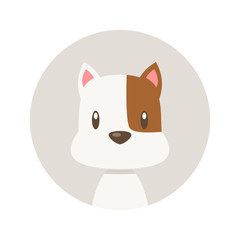Cute dog icon vector