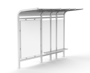 3D render bus shelter