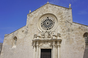 Fototapeta na wymiar Italy, Apulia, Otranto, cathedral, portal, rosette