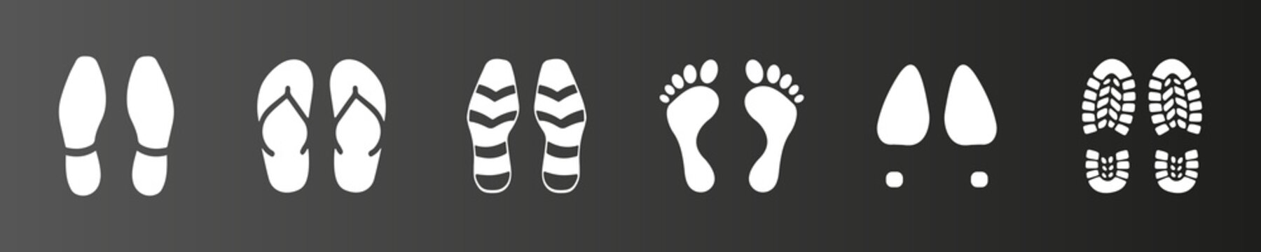 Symbol-Set - Fu&szlig;spuren