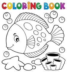 Coloring book with fish theme 7