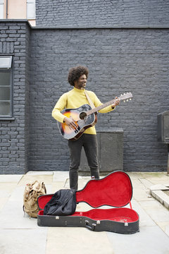 Portrait of a black British Street Performer 
