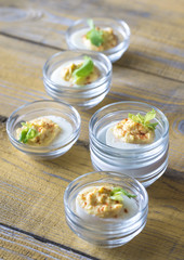 Spicy deviled eggs