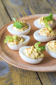 Spicy deviled eggs