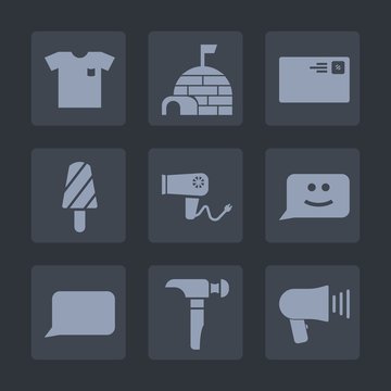 Premium set of fill icons. Such as ice, clothing, care, new, fruit, hair, shirt, nature, shelter, talk, clothes, speech, face, smile, snow, dryer, dessert, letter, communication, cotton, male, cold