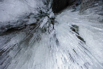 Needle Ice cave at Lake Baikal 