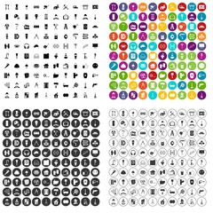 100 renovation icons set vector in 4 variant for any web design isolated on white
