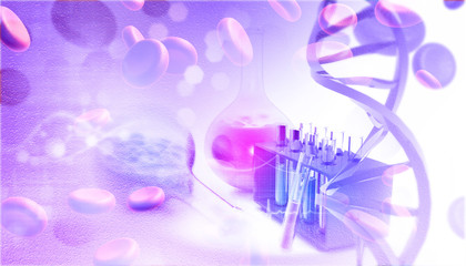 Abstract medical and science background. 3d illustration .