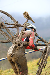 Fototapeta premium ciclocross femenino ciclismo competición barro 4M0A4416-f18