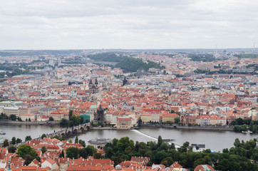 Naklejka na ściany i meble View on Prague cityscape
