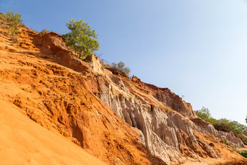 Wunderschöne rote Sanddüne und Sand formation in unterschidlichen Farben.