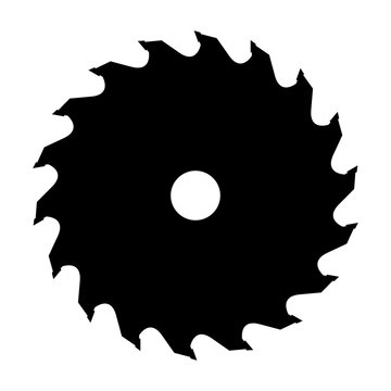 Silhouette of saw blade