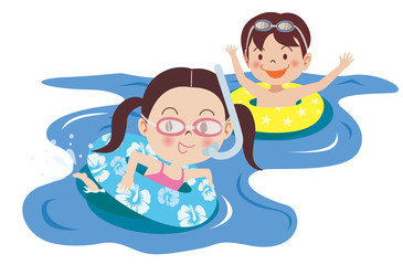 海水浴_浮き輪2